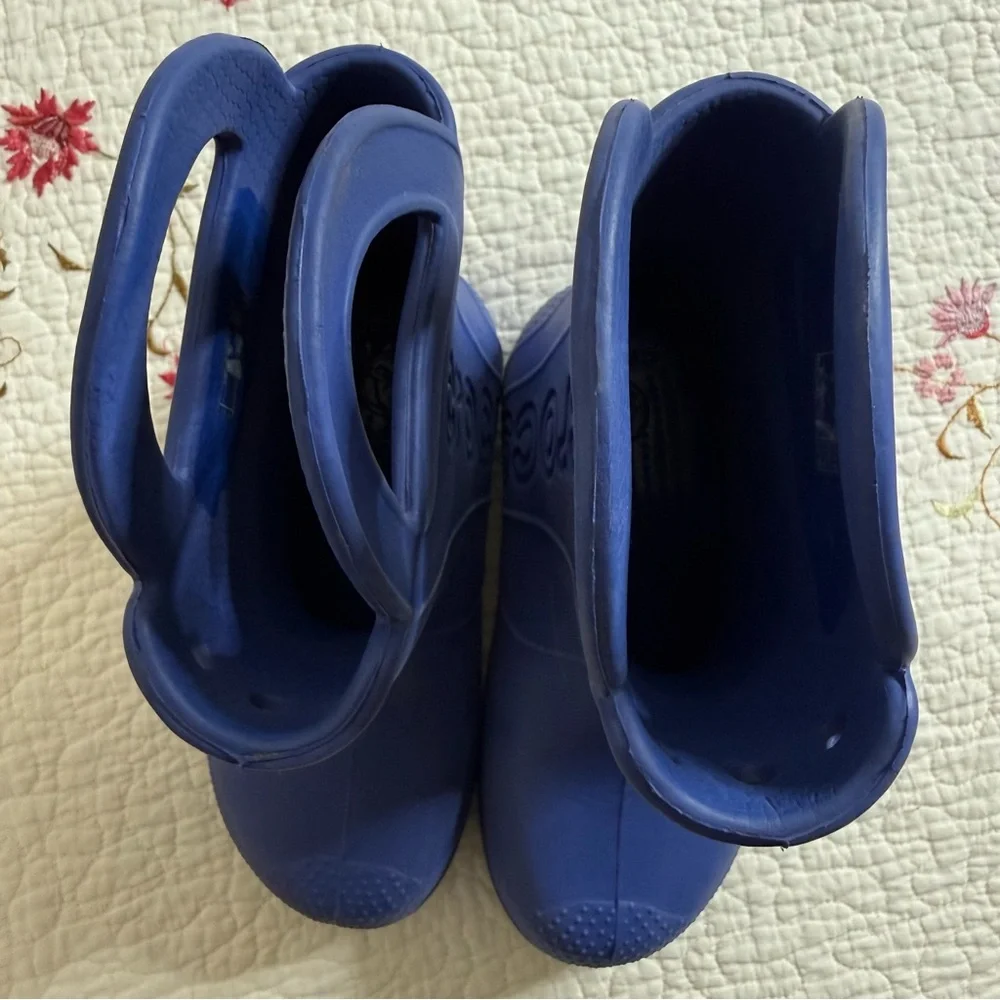 CROCS Handle It Rain Boots, Toddler Boys & Little Boys  Blue Size J 1 - Picture 6 of 8